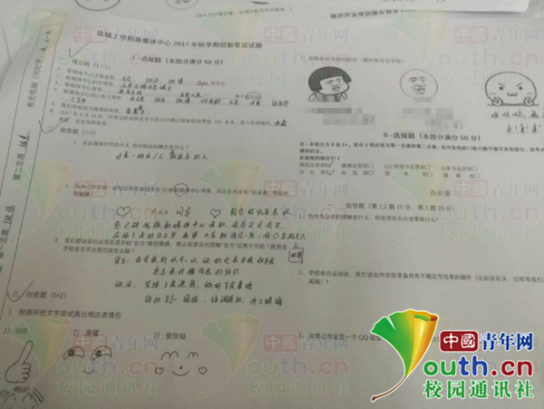 大學社團招新筆試現(xiàn)“表情包試題” 學生:原來考試也要斗圖!